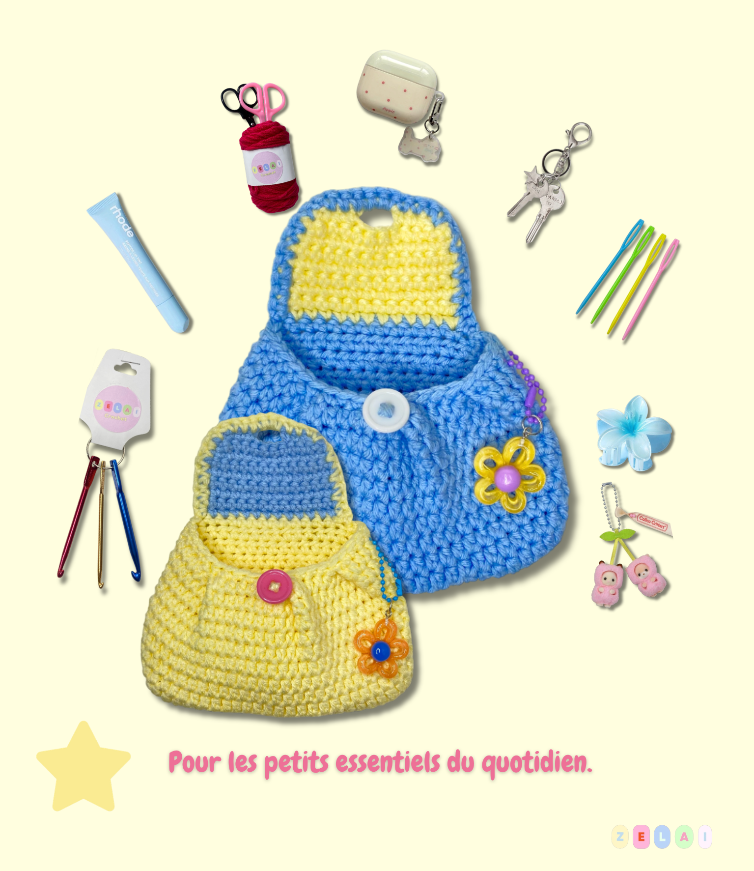 Mini pochi couleur yuzu 🍋